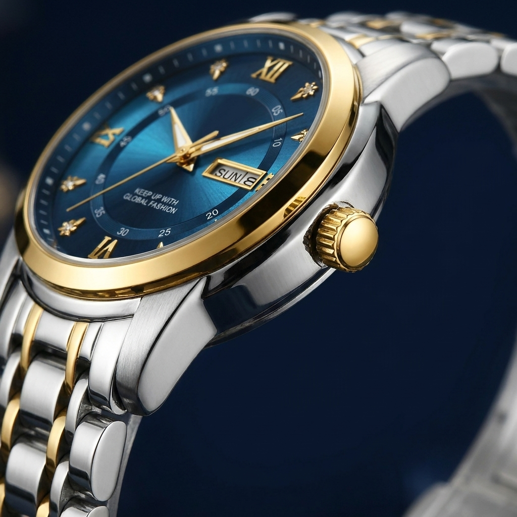 VERLANE The Méridien - Gold Blue, macro detail